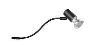 Trio Leuchten 283400132 GIADA - Svívtidlo k montáži na koupelnovou skříňku v černé barvě, 1 x GU10, IP44