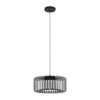 Eglo ZIGBEE 900723 GINESTRONE-Z - Závěsné LED RGB černé svítidlo s kovovým stínidlem ovládané ovladačem, nebo z mobilní aplikace, LED 22W,  Ø 45cm