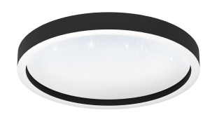 Eglo ZIGBEE 900411 MONTEMORELOS-Z - Stropní černé LED RGB svítidlo ovládané ovladačem, nebo z mobilní aplikace, LED 17,8W,  Ø 45cm