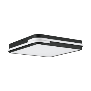 Eglo ZIGBEE 900477 GENOVESE-Z - Stropní černé LED RGB svítidlo ovládané ovladačem, nebo z mobilní aplikace, LED 22W, 47 x 47cm