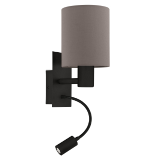 Eglo 900701 PASTERI - Nástěnná lampička se čtecí bodovkou, 1 x E27 + LED 3,8W