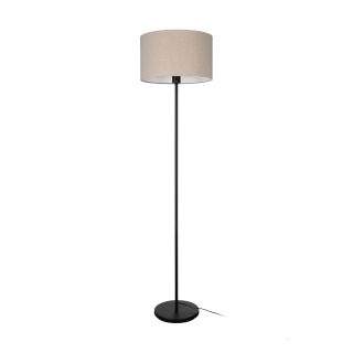 Eglo 900862 FENIGLIA - Moderní stojací lampa s textilním béžovým stínidlem, 1 x E27, Ø 38cm
