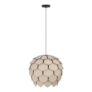 Eglo 900847 MATTANZA - Stropní lustr se dřevěným stínidlem, 1 x E27, Ø 49,5cm