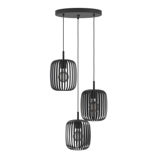 Eglo 900686 ROMAZZINA - Závěsné ocelové svítidlo v černé barvě nad stůl nebo sedačku, 3 x E27, Ø 46cm