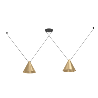 Eglo 900843 NARICES - Závěsný retro mosazný lustr nejen nad stůl, 2 x E27, šířka 173cm