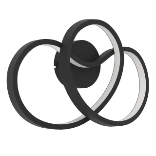 Eglo 900949 GIANELLA - LED moderní nástěnné svítidlo v černé barvě, LED 14,5W, 3000K