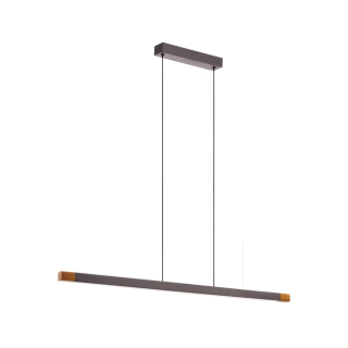 Eglo 900174 LISCIANA - LED stmívatelné závěsné svítidlo v šedé barvě se dřevem, LED 18W, 3000K, 87cm
