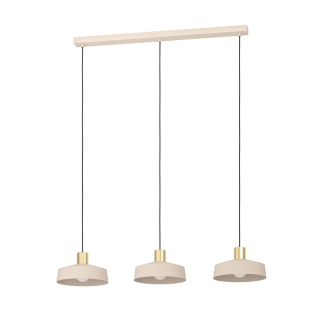 Eglo 900431 VALDIOLA - Závěsné kovové svítidlo v pískové barvě nad jídelní stůl, 3 x E27, 93cm
