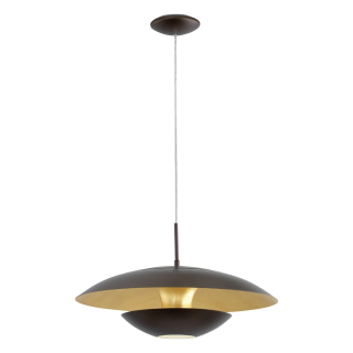 Eglo 95755 NUVANO - Závěsné kuchyňské svítidlo v hnědé a zlaté barvě, 1 x E27, Ø 48cm