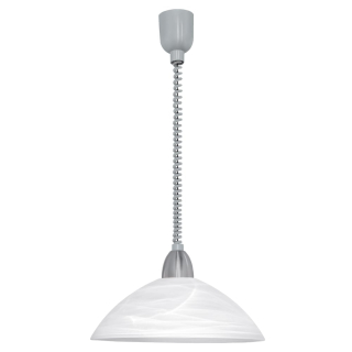Eglo 87008 LORD 2 - Kuchyňský stahovací lustr s alabastrovým skleněným stínidlem, 1 x E27, Ø 36cm