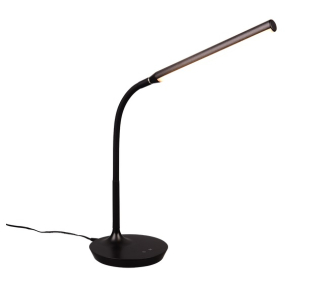 Trio Leuchten R57641102 TORO - Dotykem stmívatelná černá stolní čtecí lampa 3000+4000+5000K, LED 5W, 38cm