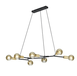 Trio Leuchten 306700732 CROSS - Závěsné retro svítidlo 7 x E27, 91 x 45cm