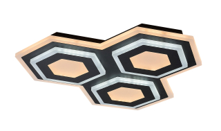 Rabalux 71115 BITSI - LED moderní stmívatelné svítidlo na strop na dálkové ovládání, LED 72W,  3000 + 6000K, 43 x 42cm