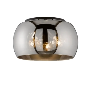 Fischer Honsel 21304 DIMA - Kouřové skleněné stropní svítidlo, 3 x E27, Ø 40cm