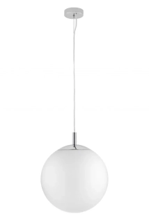 Kaspa 10723303 ALUR L - Závěsné svítidlo s kulatým skleněným stínidlem, chrom lesk, 3 x E27, Ø 40cm