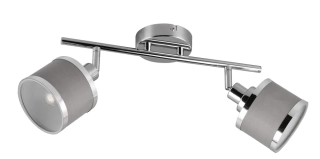 Trio Leuchten 812100206 AROSA - Elegantní stropní svítidlo s textilními stínidly, chrom lesk, 2 x E14