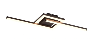 Trio Leuchten R67303132 VIALE - Stropní LED svítidlo v černé barvě 54 x 16cm, 17W, 1860lm, 3000K