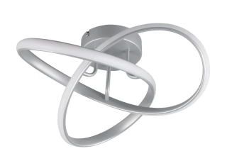 Trio Leuchten R62101187 MEO - Stropní moderní LED lustr ve stříbrné barvě, 15W, 1800lm, 3000K, Ø 40cm