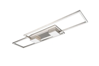 Trio Leuchten 647710407 ALBANY - Stropní LED svítidlo v matném niklus dálkovým ovladačem, LED 37W, 2700 - 6500K, 100 x 28cm