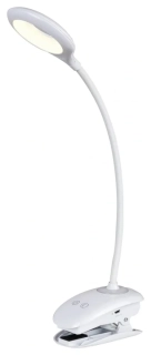 Rabalux 6448 HARRIS - LED stolní skřipcové svítidlo s husím krkem v bílé barvě, LED 4W, 4000K