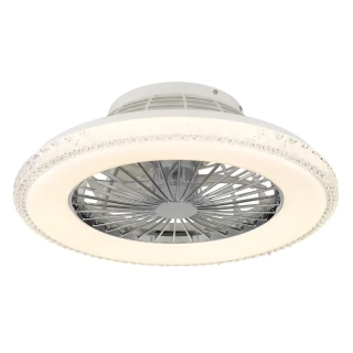 Globo 03654 CORUSSO - Stropní LED ventilátor v bílé barvě,dálkové ovladání, LED 40W, 3000-6500K