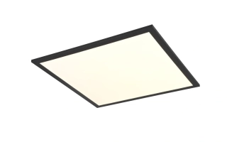Trio Leuchten R67664532 BETA - LED černé stmívatelné stropní RGB svítidlo, dálkový ovladač, LED 20W, 2700 - 6500K + RGB, 44 x 44cm