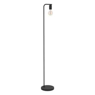 Eglo 43791 CRANLEY 1 - Retro stojací kovová lampa v černé barvě, 1 x E27, 148,5cm
