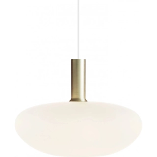 Nordlux 48973001 ALTON - Závěsný mosazný lustr s opálovým stínidem, 1 x E27, Ø 35cm