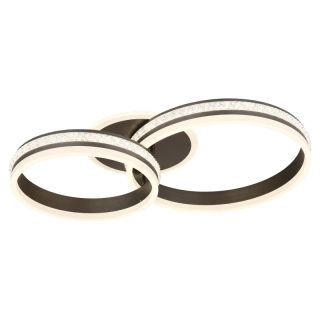 Globo 67314-50 GROUNI  - Stmívatelný stropní lustr s krystalky dálkovým ovladačem, LED 50W, 2700 - 6000K, 64 x 40cm