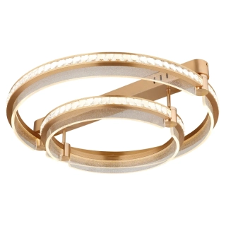 Globo 67196-78 BLONDIE - Stmívatelný stropní lustr ve zlaté barvě s K5 krystalky dálkovým ovladačem, LED 78W, 2700 - 6000K, Ø 60cm