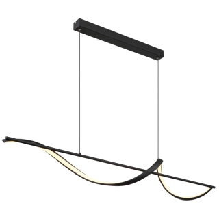 Globo 67207-24 VIOLINO - Moderní LED lustr nad jídelní stůl v černé barvě, LED 24W, 3000K, 120cm