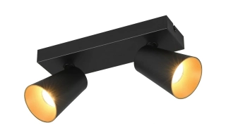 Trio Leuchten 817100232 SHARP - Dvoubodové stropní svítidlo v černé barvě, 2 x GU10