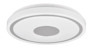 Trio Leuchten R64361106 BUNDA - Stropní svítidlo v bílé barvě s prvky v lesklém chromu, LED 16W, 4000K, Ø 33cm