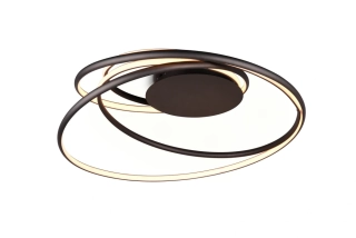 Trio Leuchten 644310132 NALA - Stropní lustr stmívatelný klasickým vypínačem v černé barvě, LED 57W, 2300+3000+4000K, 6800lm, Ø 72cm 