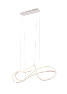 Trio Leuchten 344310131 NALA - Závěsný lustr stmívatelný klasickým vypínačem v bílé barvě, LED 57W, 2300+3000+4000K, 6800lm, 113 x 24cm