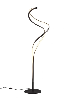 Trio Leuchten 444310132 NALA - Stojací černá lampa stmívatelná nožním vypínačem, LED 46W, 2300+3000+4000K, 5500lm, 160cm