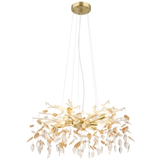 Globo 64132-8 DANNA - Moderní lustr nad jídelní stůl nebo obýváku ve zlaté barvě, 8 x G9, Ø 61cm
