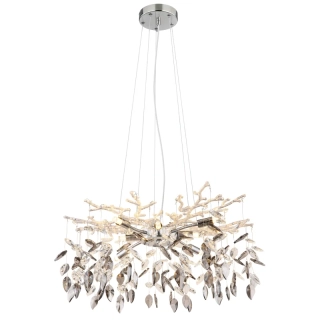 Globo 64133-8 DANNA - Moderní lustr nad jídelní stůl nebo obýváku v chromové barvě, 8 x G9, Ø 61cm