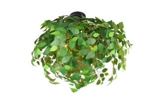 Trio Leuchten R60463015 LEAVY - Moderní stropní lustr s lístečky v zelené barvě Ø 73cm, 3 x E14