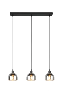 Trio Leuchten R31863032 MOLLY - Závěsné trojramenné svítidlo s pochromovanými stínidly, 3 x E14, 60cm