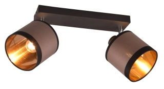 Trio Leuchten R81552041 DAVOS - Stropní moderní svítidlo s hnědými textilní stínidly, 2 x E14