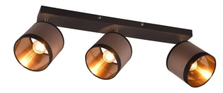 Trio Leuchten R81553041 DAVOS - Stropní moderní svítidlo s hnědými textilní stínidly, 3 x E14