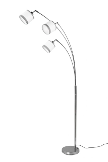 Trio Leuchten R41553006 DAVOS - Stojací trojramenná lampa s textilními stínidly, 3 x E14, 185cm výška