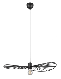 Trio Leuchten R31451032 CHAPEAU - Závěsné kovové vintage svítidlo v černé barvě, 1 x E27, Ø 60cm
