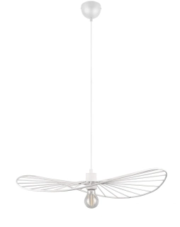 Trio Leuchten R31451031 CHAPEAU - Závěsné kovové vintage svítidlo v bílé barvě, 1 x E27, Ø 60cm