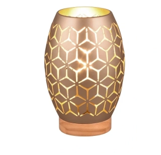 Trio Leuchten R51571065 BIDAR - Stolní lampička k posteli v kávové barvě, 1 x E27