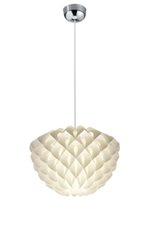 Trio Leuchten R30540101 TILIA - Moderní závěsný lustr v bílé barvě, 1 x E27