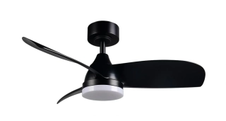 Trio Leuchten R62732132 HELSINKI - Stropní LED černý ventilátor s dálkovým ovladačem, LED 20W, 2700-6000K, Ø 90cm