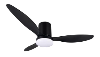 Trio Leuchten R64202132 GOTEBORG - Stropní LED černý ventilátor s dálkovým ovladačem, LED 20W, 2700-6000K, Ø 132cm