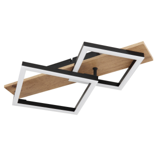 Globo 67294D1 BEATRIX - Stropní LED svítidlo v černé barvě s MDF dřevem, LED 18W, 3000K